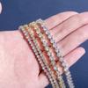 Comercio Exterior Europeo y Americano Verano Nuevo Cadena de Circonita de 3 mm-5 mm con 6 Garras Fila Única Pulsera Sencilla All-match para Hombres y Mujeres