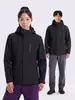 Chaqueta para exteriores wenhouu para hombre, conjunto de dos piezas de forro polar compuesto ultrafino tres en uno, ropa de montañismo impermeable cálida para mujer