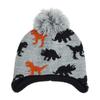 2024 Gorro de Punto para Bebé Nuevo Otoño e Invierno Europeo y Americano Jacquard de Dinosaurio Gorro con Protección para las Orejas para Niños y Niñas Gorro de Lana para Niños