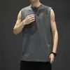 Chaleco de algodón casual de verano sin mangas camiseta estampada para hombre chaleco deportivo fresco marca de moda camiseta holgada