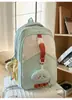 Mochila Nueva Estilo Japonés Ins de Alto Valor Estético, Colores Frescos y Dulces Bloqueados por Color para Estudiantes de Secundaria y Preparatoria, Mochila Ligera de Viaje