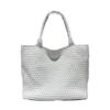 Bolsa de Palha Tecida Artesanal Estilo Transfronteiriço Bolsa Tote de Grande Capacidade Bolsa Feminina Amazon 2023 Nova Bolsa de Ombro Bolsa para Mãe