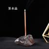 Piedra Cruda de Amatista Rosa Natural con Agujeros de 3 mm para Varillas de Incienso, Piedra Difusora de Cristal para Quemador de Incienso de Buda, Piedra de Cristal Grande