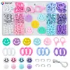 Caja de 12 Compartimentos Resina Plástico Hecho a Mano Collar Pulsera DIY Kit de Ensartado Set Accesorios para Ensartar Cuentas