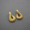 Pendientes Geométricos Personalizados Estilo Ins Transfronterizos Europeos y Americanos, Joyería de Diseño de Nicho, Clips para Orejas de Siete Perlas para Mujer