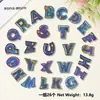Novos Adesivos de Tecido com 26 Letras Inglesas do Fabricante Adesivos Bordados em Jeans Decoração de Mala de Viagem Adesivos de Patch de Letras