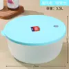 Recipiente Redondo de Plástico Espeso para Almacenamiento, Lonchera, Contenedor para Refrigerador y Congelador, Apto para Microondas