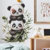 Panda empilhado Luohan quarto varanda guarda-roupa decoração de casa adesivos de parede autoadesivos atacado HY-E203 -204