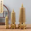 Torre Wenchang de Latón Prensada a Máquina de Nueve Pisos Trece Pisos 13 Pisos Torre Wenfeng Adornos de Pagoda Gran Seiko Torre Wenchang