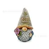 Adornos de Gnomos de Jardín Solares Transfronterizos, Manualidades Decorativas de Resina para Exteriores, Luces Solares de Gnomos Decorativas