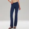 Pantalones de yoga acampanados de cintura alta estilo americano, levanta glúteos, tacto nude para mujer, pantalones deportivos de running de alta elasticidad para verano