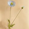 Flor de amapola extra grande de 2 cabezas amapola grande belleza flor artificial decoración exhibición de piso flor alienígena comercio exterior pantalla para el hogar