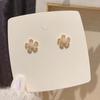S925 agulha de prata estilo coreano micro brincos de pérola personalidade feminina elegante flor orelha studs high-end moda all-match brincos