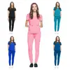 Aliexpress Verão Fino Conjunto de Scrub com Bolsos Duplos Roupão Cirúrgico Uniforme de Trabalho para Salão de Beleza Feito Sob Medida em Vários Tamanhos