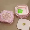 Caja de Joyería con Tapa Octagonal de Brocado Caja de Almacenamiento para Pulseras Joyas Cuentas Caja de Embalaje de Jade Esmeralda