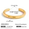 Jieding Pulsera de Acero Inoxidable Europea y Americana Joyería para Mujer de Gama Alta Pulsera Abierta Dorada Joyería de Acero de Titanio Pulsera Transfronteriza