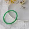 Pulsera Jingle Niña Jade Imitación Esmalte de Color Pulsera Fina Imitación Ágata para Mujer Estilo Han Moda Nacional Ropa Han Verde Celebridad de Internet Pulsera Redonda Delgada