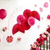 Flores de Leque de Papel Pérola para Decoração de Quarto de Casamento Festa Janela Flores de Papel Leques de Papel Grosso Flores de Leque de Origami Feitas à Mão Decoração de Parede