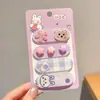 Estilo Coreano Adesivos de Franja Cartoon Doces Adesivos Fofos de Cabelo Solto Femininos Adesivos Mágicos Versáteis Laterais Acessórios de Cabelo de Alta Qualidade Headwear