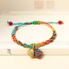 Pulsera de Cuerda de Colores del Festival del Bote del Dragón, Pulsera de Borla Pequeña de Zongzi Tejida a Mano, Adorno de Mano de Cuerda Roja de Cinco Colores de Buena Suerte para Niños