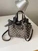 Bolsa fofa de bolinhas estilo coreano 2026 novo modelo bolsa dopamina para meninas, bolsa de ombro e transversal de alto valor estético