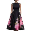 Vestido Plissado Sem Mangas Floral com Ajuste na Cintura - Novo da Amazon Europa e América - Cruzamento de Fronteira - Primavera/Verão 2026 para Mulheres