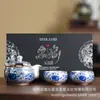 Tetera y Tazas de Té Doradas y Plateadas Song Yu, Una Tetera y Dos Tazas, Olla Cerámica para el Hogar de Mano, Juego de Té Kung Fu, Caja de Regalo, Recuerdo