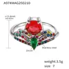 Anillo de Acero Inoxidable Dorado Azúcar Industria Pesada Microincrustado Brillante Exagerado Lujo Apertura Lateral Anillo Ajustable Anillo Totalmente Diamantado para Mujer
