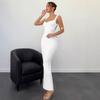 Vestido largo elegante para mujer, sexy, sin espalda, ajustado, con costuras y lazo, novedad de verano de Amazon 2025