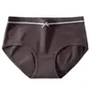 Ropa interior de algodón puro para mujer de tiro bajo, Ropa interior simple de color liso para mujer, Transpirable Sin costuras Algodón puro en la entrepierna Ropa interior para mujer, 100% Algodón
