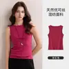 Top de tirantes anchos asimétrico picante estilo americano Youkesi para mujer, camiseta de manga corta ajustada para verano, top básico sin mangas