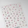 Tensor Retro Encaje Bunny Pegatinas para Uñas Ts-4044 Versátil Relieve Serie Animales de Dibujos Animados Pegatinas para Uñas