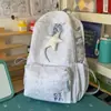 Mochila de Moda Transfronteriza Estilo Americano Retro Inspirada en la Marea para Chicas de Secundaria, Mochila Ligera para Commuting al Aire Libre