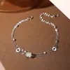 Pulsera de Plata Pura, Lujo Ligero y Estilo de Nicho [Serie Cintura Delgada], Sensación Elegante y de Gama Alta, Pulsera de Plata Esterlina de Doble Capa con Cuentas Redondas para Mujer