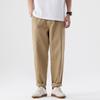 Roupa Masculina Muqiu Estilo Americano Marca Tendência Casual de Rua Calças Masculinas Largas Retas Tamanho Grande Algodão Retrô Calças de Ferramenta
