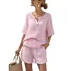 Conjunto Informal de Moda AliExpress: Nuevo Conjunto de Shorts Multicolor Transfronterizo, Estilo Veraniego de Dos Piezas