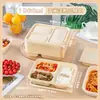 Molde para Caja de Almuerzo Desechable Biodegradable de Almidón de Maíz Meidi, Cuatro Compartimentos, Cinco Compartimentos, Caja para Comida Rápida, Caja de Embalaje Espesa para Llevar