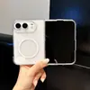 Adequado para Iphoneduo Tela Dobrável Transparente Névoa de Gelo Capa Magnética para Celular Apple Flip Cover Capa Protetora Anti-Queda para Negócios