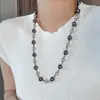 Collar de perlas redondas ni ni mismo estilo color mixto Shijia cadena de suéter con cuentas estilo frío para mujer alargada