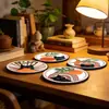 Posavasos de Madera Artístico de Gato Negro Estilo Curativo, Posavasos Antideslizante Aislante Térmico Estilo Ins Creativo, Adorno de Escritorio Espesado Anti-quemaduras