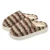 Pantuflas de Algodón a Rayas Lidani para Hombre Invierno 2026 Nuevas Pantuflas de Felpa Cálidas para Interior del Hogar Pareja Otoño/Invierno