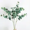 Flor Simulada Redonda Eucalipto Hoja de Dinero Flor Falsa Cinta Manzana 3D Eucalipto Planta Simulada Material de Hoja de Gama Alta