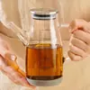 Olla de Aceite de Vidrio de Borosilicato Alto Botella de Aceite Doméstica de Cocina Frasco de Salsa de Soja Vinagre Olla de Aceite Grande de Acero Inoxidable Olla de Aceite