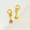 Chaveiro Pulseira Corda Trançada Acessórios Esmalte Dourado Areia Retenção de Cor Alta Pingente Pequeno Colher Tigela Hashi Acessórios DIY