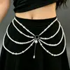 Cadena de Cintura Vintage de Borla de Perlas Multicapa Estilo Francés para Mujer, Cinturón de Cintura con Diseño Personalizado, Accesorio de Cintura para Vestido, Cinturón de Perlas