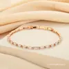 Pulsera para Mujer Estilo Coreano con Diseño de Diamante Rectangular, Joyería Minimalista y Creativa, Pulsera Rectangular Compacta, Producto Transfronterizo de Moda