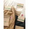 Bermudas de Trabalho Masculinas de Verão, Calças Retas Largas de Veludo Cotelê no Joelho, Cintura Elástica, Calças de Comprimento Médio, Moda Vintage Estilo Americano