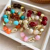 Pulsera elástica de acrílico con cuentas geométricas irregulares transfronteriza europea y americana, sensación de lujo ligero de alta gama, accesorio versátil para mujer