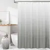 Cortina de ducha transfronteriza con diseño de ola de mar color lila degradado, impresa digitalmente, cortina divisoria impermeable y a prueba de moho para baño