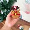Llavero de donita tejido a mano con tema navideño, Colgante hecho a mano de la serie navideña, Decoración creativa para fiestas